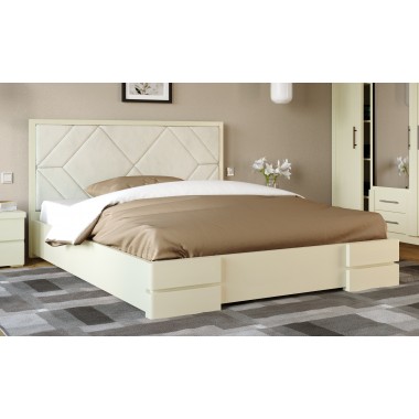 Кровать двуспальная 180x190 Тиффани с подъемным механизмом Arbor Drev дерево сосна Белый