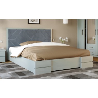 Кровать двуспальная 180x190 Тиффани с подъемным механизмом Arbor Drev дерево сосна Серый