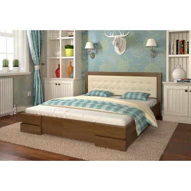 Кровать двуспальная 140x190 Регина Arbor Drev дерево бук Орех