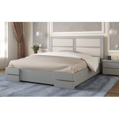 Кровать двуспальная 160x190 Кардинал-1 Arbor Drev дерево бук Серый