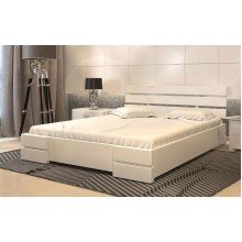 Кровать двуспальная 140x190 Дали Люкс Arbor Drev дерево бук Белый
