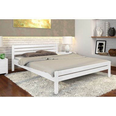 Кровать двуспальная 140x190 Роял Arbor Drev дерево бук Белый