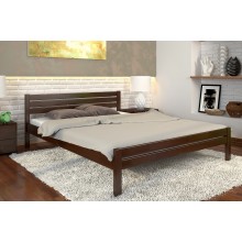 Кровать двуспальная 140x190 Роял Arbor Drev дерево бук Орех Темный