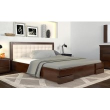 Кровать двуспальная 140x190 Регина Люкс Arbor Drev дерево бук Орех Темный