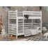 Двухъярусная кровать 80х190 Wellmebely Эрика Трансформер сосна Белый Л6