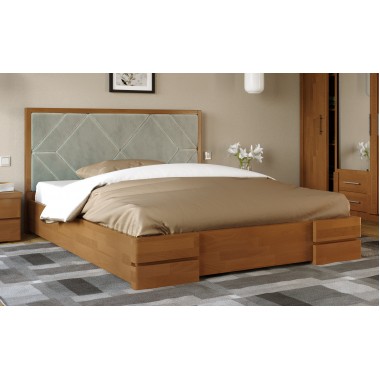 Кровать двуспальная 160x190 Тиффани Arbor Drev дерево сосна Орех