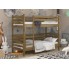 Двухъярусная кровать 90х190 Wellmebely Эрика Трансформер сосна Орех Светлый Л6