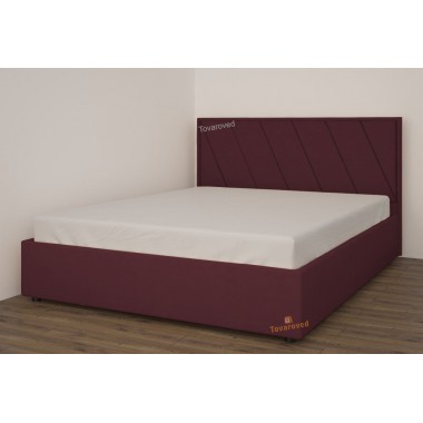 Кровать двуспальная Клио-2 180x190 Mebel-Day с подъемным механизмом Велюр Бордовый Флокс (70)