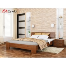 Кровать полуторная деревянная 120х200 Estella Титан Ольха (Щит-105) Л2.5