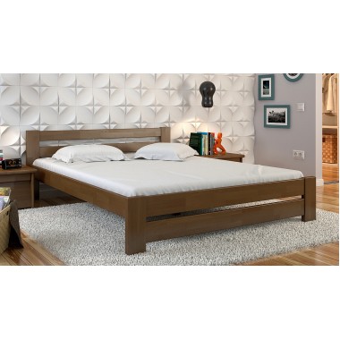 Кровать двуспальная 140x190 Симфония Arbor Drev дерево бук Орех