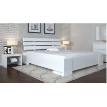 Кровать двуспальная 140x190 Домино Arbor Drev дерево сосна Белый