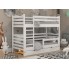 Двухъярусная кровать с Ящиками 80х190 и бортиком защитным внизу Wellmebely Эрика Трансформер сосна Белый Л6