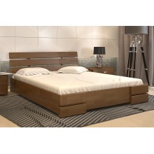 Кровать двуспальная 140x190 Дали Люкс Arbor Drev дерево бук Орех