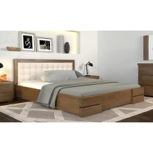 Кровать двуспальная 140x190 Регина Люкс Arbor Drev дерево бук Орех