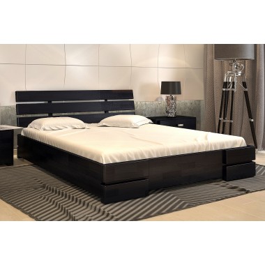 Кровать двуспальная 140x190 Дали Люкс Arbor Drev дерево бук Венге