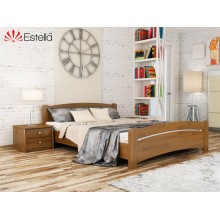Кровать полуторная деревянная 120х200 Estella Венеция Орех Светлый (Щит-103) Л2.5