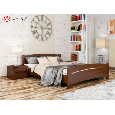Кровать полуторная деревянная 120х200 Estella Венеция Каштан (Массив-108) Л2.5