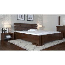 Кровать двуспальная 140x190 Домино Arbor Drev дерево бук Орех Темный