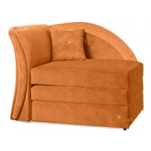 Диван детский Карапуз 125х87 Тахта Велюр Оранжевый Алоба (09) Киевский Стандарт