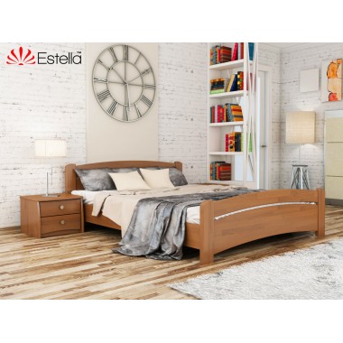Кровать полуторная деревянная 120х200 Estella Венеция Ольха (Щит-105) Л4