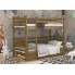 Двухъярусная кровать с Ящиками 80х200 Wellmebely Эрика Трансформер сосна Орех Светлый Л6