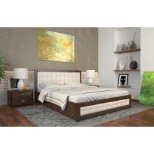 Кровать двуспальная 180x200 Рената-Д с подъемным механизмом Arbor Drev дерево бук Орех Темный Кровать двуспальная 180x200 Рената-Д с подъемным механизмом Arbor Drev дерево бук Орех Темный