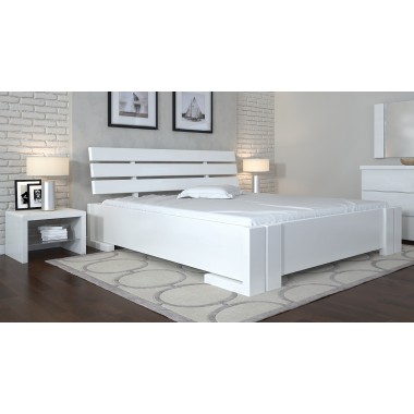 Кровать двуспальная 140x190 Домино Arbor Drev дерево бук Белый