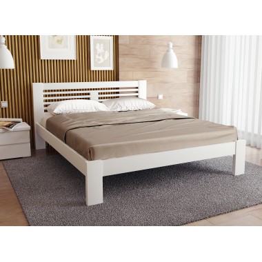 Кровать полуторная 120x200 Шопен Arbor Drev дерево бук Белый