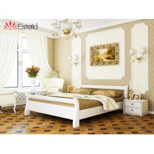 Кровать двуспальная деревянная 140х190 Estella Диана Белый (Щит-107) Л4